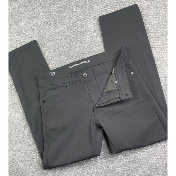 Western Rise AT Pant Men's 30X30 Fit (30X28)Slim Straight Black Performance Tech